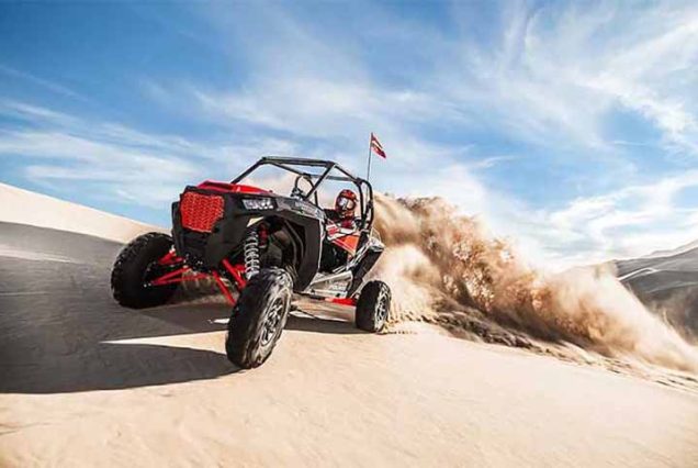 Buggy Safari Sharm El Sheikh – 2 seater buggy driving through Sinai desert dunes with Red Sea mountains in the background
