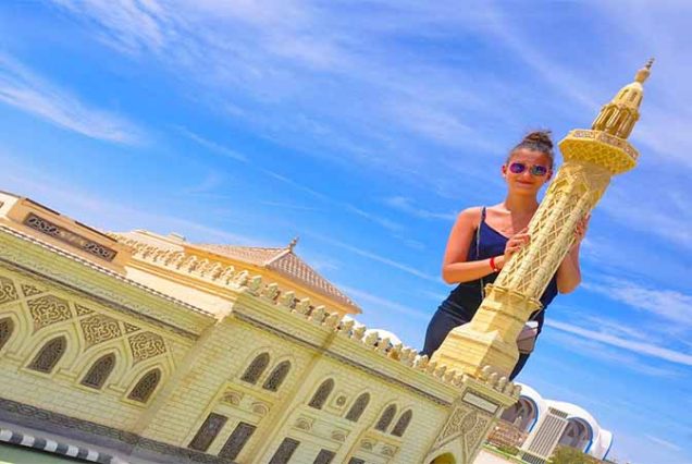 Tourists taking photos at Mini Egypt Park Hurghada – things to do in Hurghada