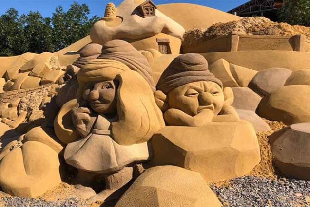 World-class sand art created by 42 artists at Hurghada Sand Museum